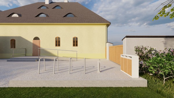 Cyklopoint na zahradě TIC Jeseník