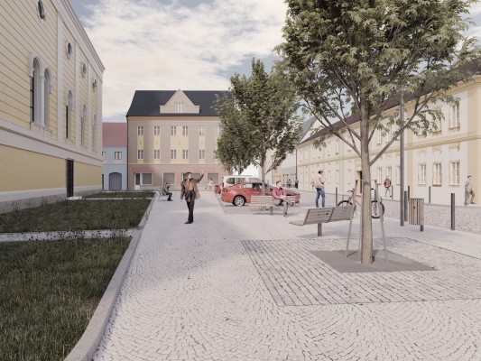 Úprava prostoru před kostelem