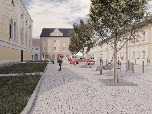 Úprava prostoru před kostelem